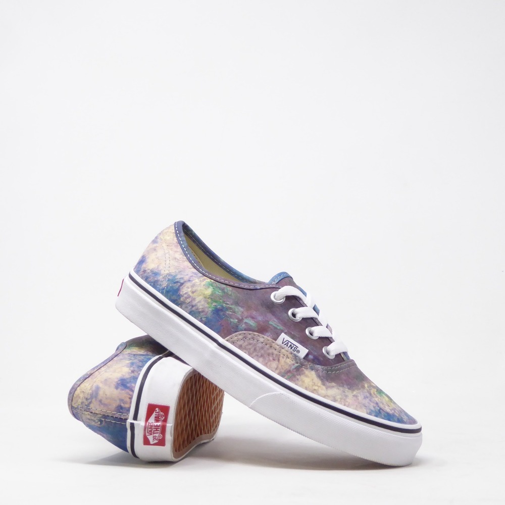NEW Vans Women Sneakers Purple MoMA Claude Monet Water Lilies Authentic Size 6